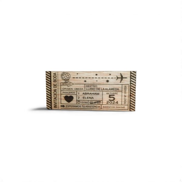 Invitación de Madera
