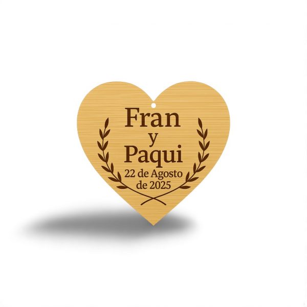 Llavero personalizado en madera
