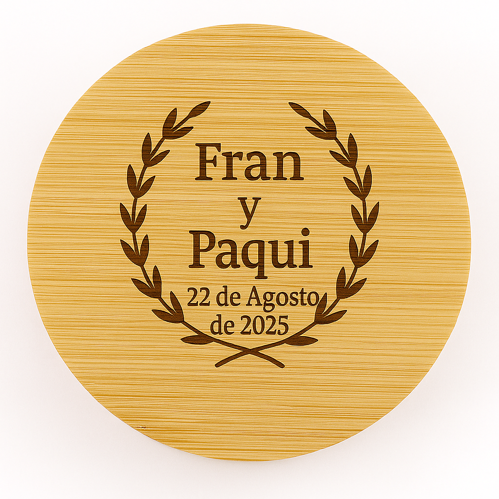 Abridor de madera con grabado láser